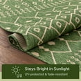 thumbnail image 5 of Well Woven Nors Green Indoor/Outdoor Flat Weave Pile Nordic Lattice Pattern Runner Rug 3x10 (2'7" x 9'10"), 5 of 10