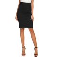 thumbnail image 5 of EXcHIc Falda lápiz midi bodycon de cintura alta para mujer (L Negro), 5 of 5