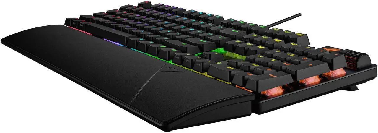 ASUS ROG Strix Scope II X Wired USB Mechanical Gaming Keyboard - 100% Full-Size, Hot Swappable Pre-lubed ROG NX Storm V2 Clicky Switches, PBT Keycaps, RGB, PC/Mac Support - Black