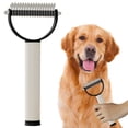 thumbnail image 2 of 2 PCS Professional Deshedding Tool for Dogs Cats, 2026 Upgrade Pet Grooming Rake, Extra-Wide Deshedding Dog Brush Pet Hair Remover Tool for Short Long Haired Remove Tangles, Knots, Mats (White+W), 2 of 8