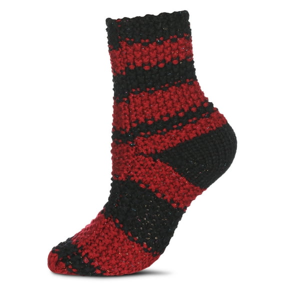 Legmogue Women's Mega Stripe Chunky Knit Boot Sock - Womens - Female, One Size, Black