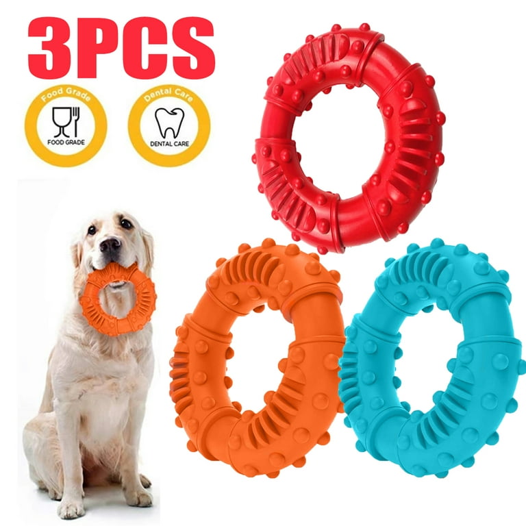 3PCS Dog Chew Toys Large Breed, Non-Toxic Natural Rubber Durable