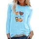 thumbnail image 1 of Blusa Informal Elegante Para Mujer, Camisas de Manga Larga, Camiseta Estampada Con Cuello Redondo A La Moda Para Otoño Odeerbi  ODB170004, 1 of 6