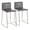 Multi-color, variant on Mara 26" Contemporary Counter Stool in Brushed Stainless Steel, and Camel Faux Leather by LumiSource - Set of 2