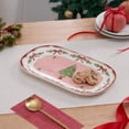 thumbnail image 3 of Holiday Time Ceramics Pink/Red Christmas Tree Platter, 3 of 5