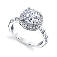 thumbnail image 2 of Metal Masters Womens Sterling Silver 925 2ct. Engagement Wedding Ring Cubic Zirconia Baguette Band, 2 of 6