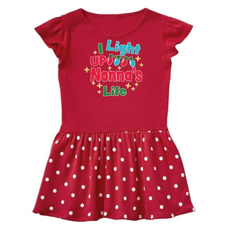 

Inktastic Christmas I Light up Nonna s Life Gift Toddler Girl Dress