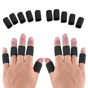 Visland 10Pcs Stretchy Finger Protector Sleeve Support Arthritis Sport Aid Straight Wrap