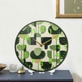 thumbnail image 4 of Yayeee Wall Clock Battery Operated 11.9" Silent Quartz Non-Ticking for Living Room Decor, Green Circle, 4 of 8