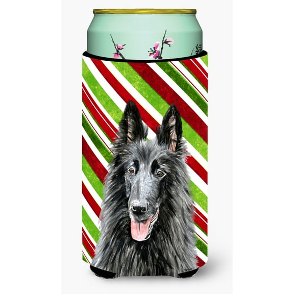 Belgian Sheepdog Candy Cane Holiday Christmas Tall Boy Hugger