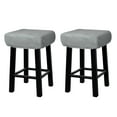 thumbnail image 1 of 2pcs Fundas para Taburetes Rectangulares, Fundas para Taburetes de Bar, Funda para Asiento de Silla de Banco de Madera Gris Claro, 1 of 6