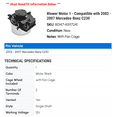 thumbnail image 2 of Blower Motor 1 - Compatible with 2002 - 2007 Mercedes-Benz C230 2003 2004 2005 2006, 2 of 2