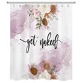 thumbnail image 2 of HVEST Get Naked Shower Curtain,Purple Abstract Marble and Watercolor Floral Shower Curtains with Hooks,Modern Art Polyester Waterproof for Bathroom Decor Accessories,60x72 Inch, 2 of 5