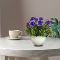 thumbnail image 3 of serony Artificial Potted Flower Plastic artificial Flower Pot Table Simulation Bonsai Home Decoration, 3 of 7