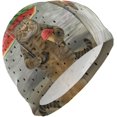 thumbnail image 1 of FYBTO Swimming Cap Cat Watermelon Umbrella Fruit Ice Cream Unisex Adult FYBTO Polyester, 1 of 4