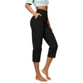 thumbnail image 1 of Capris pour Femmes, Yigetop Capris Cargo à Coupe Décontractée pour Femmes Pantalons de Randonnée Été Voyage Plein Air Décontractés Amples Confortables Pantalons Raccourcis Capris Cargo pour Femmes Noir G, 1 of 5
