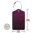 thumbnail image 4 of Honeii Dark Purple Glitter Print Leather Luggage Tag for Suitcases,ID Tags,Bag Tags for Luggage,Functional Travel Tag-1, 4 of 5