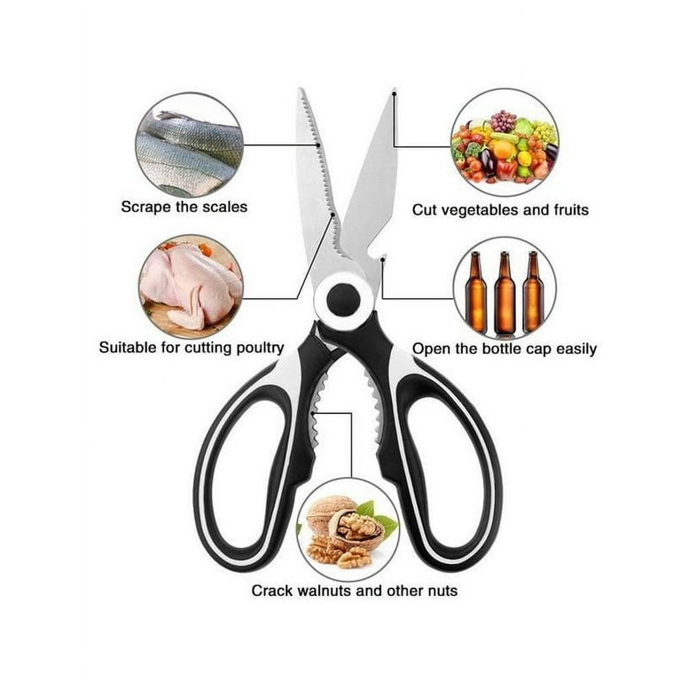  Acelone Kitchen Shears,Kitchen Scissors Heavy Duty Meat Scissors  Poultry Shears, Dishwasher Safe Food Cooking Scissors For Cooking Chicken  Meat Turkey Thanksgiving, 2-Pack（Gift Box-Red,Aqua） : Home & Kitchen