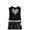 Love Peace Joy Black, variant on Women's Poly Tank and Shorts Pajama Set, Love Peace Joy, Black, Small, 1 Set