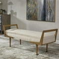 thumbnail image 5 of Uttermost Waylon Contemporary Birch Wood and Fabric Bench in Ivory, 5 of 6