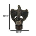 thumbnail image 2 of Large Grand Bald Eagle Perching On USA American Flag Figurine With Round Base, 2 of 12