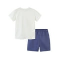 thumbnail image 3 of Oddler Boys Short Sleeve Dinosaur Print T Shirt Tops Shorts Kids 2Pc Set Outfits Clothes, 3 of 7