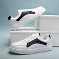 thumbnail image 4 of Women's Men's Retro Glitter Slip On Sneakers Classic Unisex Couple Lace Up Walking Shoes Non Slip Skate Shoes Black Size 6.5, 4 of 6