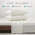 MR&HM Satin Bed Sheets, Queen Sheets Set, 4 Pcs Silky Bedding Set