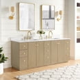 thumbnail image 4 of Oza 84" Double Bath Vanity in Aged Natural Oak with Fish Maw White Quartz Stone, 4 of 17