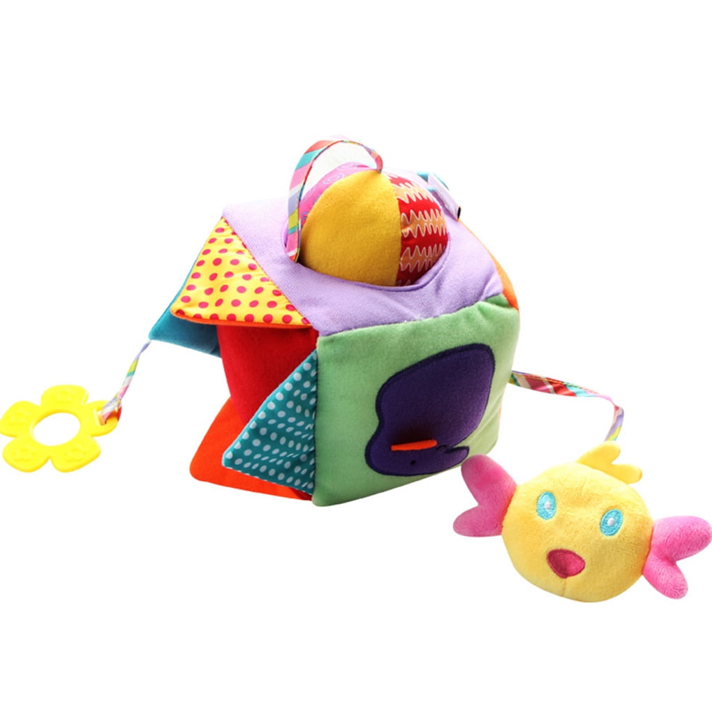 Toddler Development Toys Soft Activity Cube Educational Baby Flush Toy