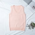 thumbnail image 2 of Preppy V-Neck Knitted Sweater Vest for Teen Girls – Women’s Sleeveless Solid Color Pullover Tank Top for School & Casual Wear, 2 of 9