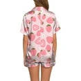 thumbnail image 3 of Womens Pajama Sets Strawberry Printed Short Cute Comfortable Sleepwear Loungewear Nightwear Nightclothes Homewear, 3 of 5