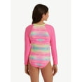 thumbnail image 2 of Justice Girls Long Sleeve Surf Zip Swimsuit, sizes XS-XL, 2 of 6