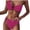 Hot Pink, variant on Two Piece Swimsuit for Women Women's Bikini Swimsuits Oversized Swimsuit for Women High Cut Solid Color Blackless Bathing Suits for Women Beach Accessories S