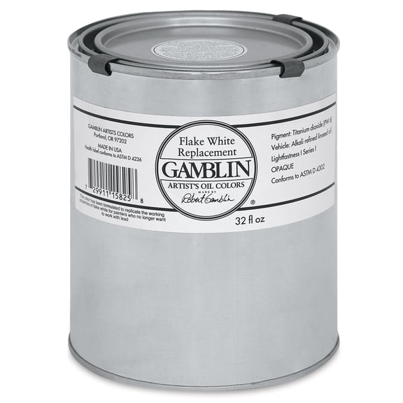 Gamblin Artist's Oil Color - Flake White Replacement, 32 oz Can