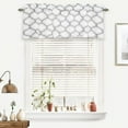 thumbnail image 7 of DriftAway Geo Trellis Room Darkening Grommet Unlined Valance 52" x 18" (Gray), 7 of 7