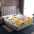 thumbnail image 4 of Erosebridal Hummingbird Flower Sheet Set Twin,Spring Graden Bedding Sets Twin Size,Girls Room Decorative,Breathable,3 Pieces, 4 of 7