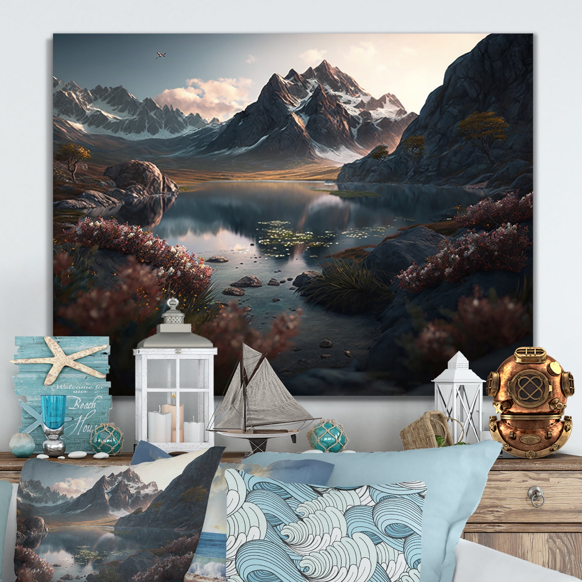 Designart Mountain Landscapes II Canvas Wall Art