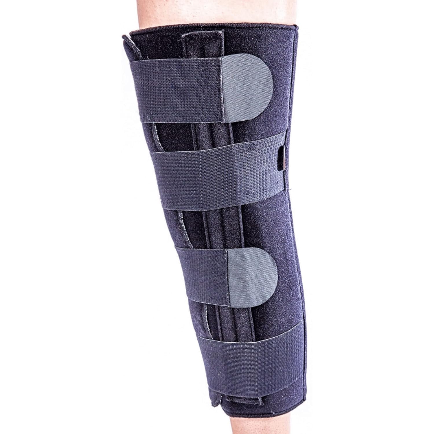 Ezy Wrap Compression Knee Immobilizer – Comfortable Knee Brace with Moldable Stays – Universal Knee Splint for ACL, MCL & Injury Recovery
