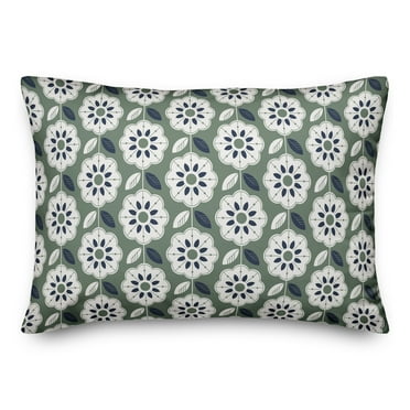 Creative Products Green Navy Mod Pattern 14x20 Indoor / Outdoor Pillow