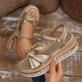 thumbnail image 2 of Eltusu Women Platform Sandals, Non-Slip Ankle Strap Open Toe Fashion Dress Sandals Shoes Gold Size 8.5, 2 of 9