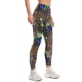 thumbnail image 2 of Mardi Gras Carnival 1B Leggings Female legging pants gym wear Tight fitting woman Womens Leggings, 2 of 6