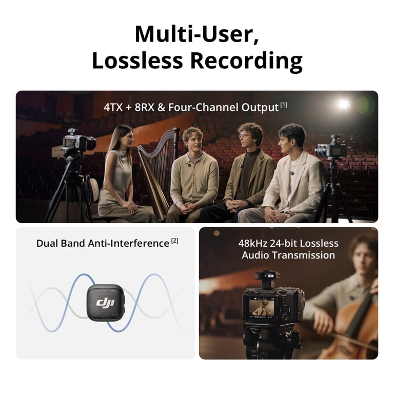 DJI, Mic 3 Wireless Microphone System, 2-Person, Black - Walmart.com