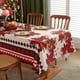thumbnail image 1 of Manteles Navideños Manteles Navideños Rectangulares de Algodón 180 x 150 cm - Mantel Grande Rojo Impermeable, Lavable, 1 of 4