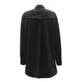 thumbnail image 4 of XIAONU Women Smooth Utility Blouse Roll Tab Sleeve Button Down Top Versatile Casual Office Wear Shirt, 4 of 5