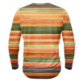 thumbnail image 4 of gbyLJF Men's Striped Printed Shirt Personality Fashion Multi-color Long Sleeve Blouse Lightweight Slim Fit Half-button Round Neck Top, 4 of 4