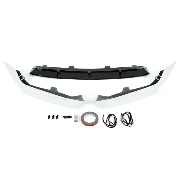 For 2018-2020 Honda Accord Painted White Pearl Front Bumper Lip Splitter