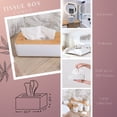 thumbnail image 4 of White Tissue Box Cover Padang with Bamboo Top - Elegant Design for Home and Office - Enhance Décor and Organization, 4 of 8