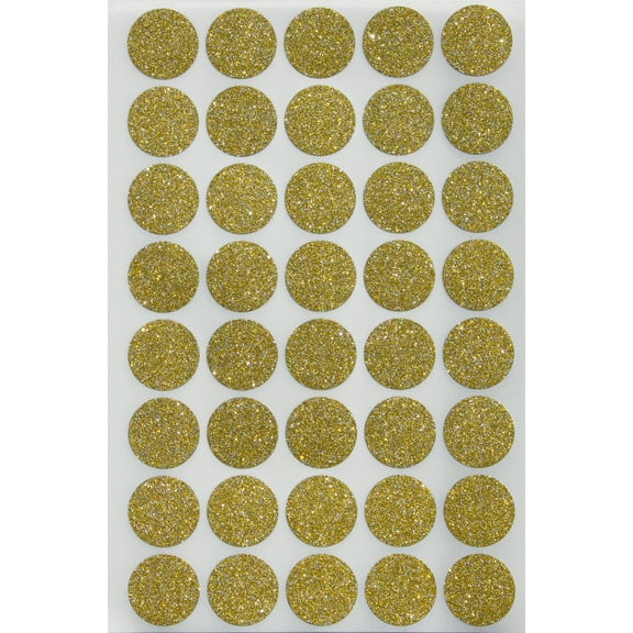 Royal Green Gold Envelope Seals 3/4 Diameter - Round Dot Stickers Glitter - Size 0.75 inch 19mm - 600 Pack