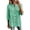 Green, variant on Womens Tops 3/4 Sleeve Button Front Mandarin Collar Plaid Print Tunic Tops Casual Loose Fit Shirts for Everyday Wear (Blue,XL)